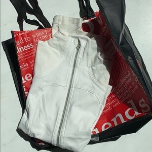 White lululemon full zip jacket!
